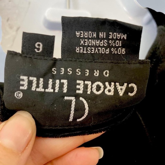 Carole Little Black velvet floral cardigan with long sleeves and button-front - Picture 4 of 4